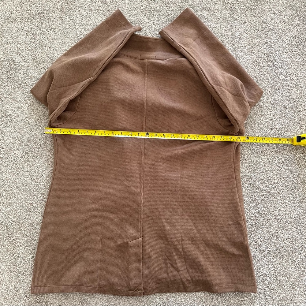 Matty M Chic Tan Brown Open Front Cotton Cardigan NWOT Size XL - Picture 12 of 12
